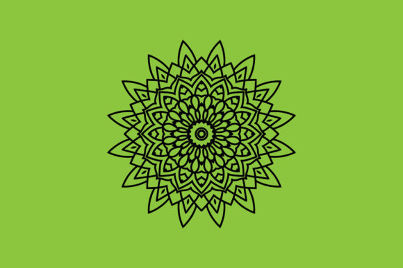 Black Mandala Flowers Illustration for Modern Graphics