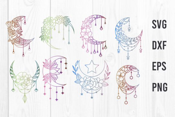 Crescent Moon Flowers Svg Review for Real Embroidery