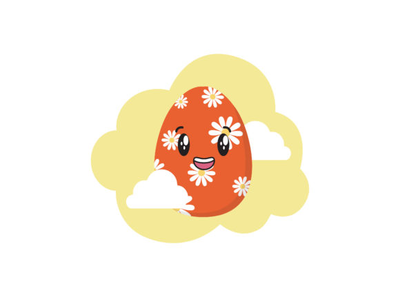 Easter Kawaii Egg Flowers Cloud Icon Review
