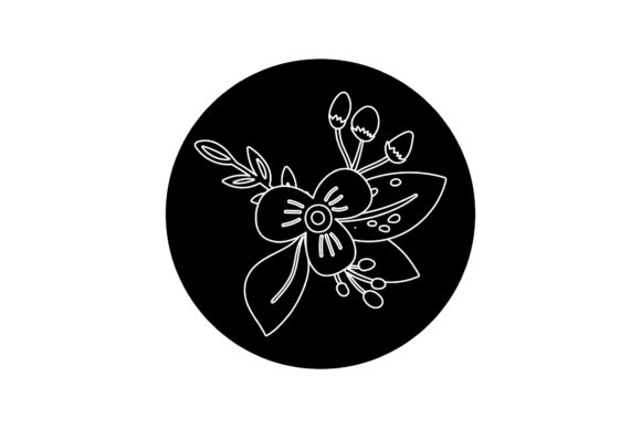 Flora Flowers Design White Line Style Graphics Freebies Review