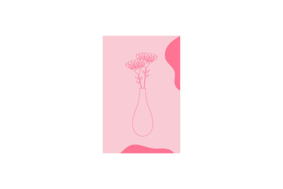 Flowers Illustration Cards Template for Modern Graphics