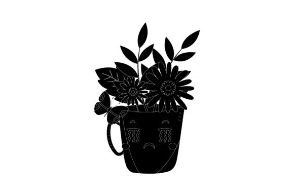Flowers Pot Frame Silhouette Graphics and Illustrations Review