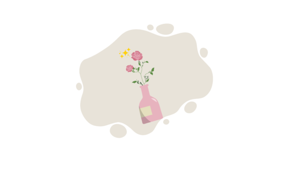 Garden Botanical Flowers Liquid Shape Graphics and Illustrations Review