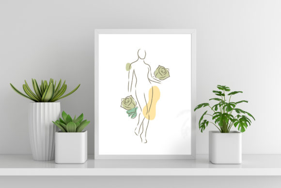 Line Drawing Woman and Flowers: A Designer's Review