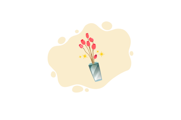 Retro Flowers Natural Liquid Shape Style Graphics Freebies