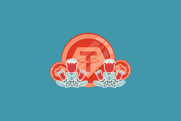 Tether Christmas Red Tulips Flowers Art Graphics & Illustrations