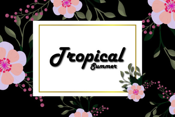 Tropical Flowers Summer: A Review for Graphics and Illustrations